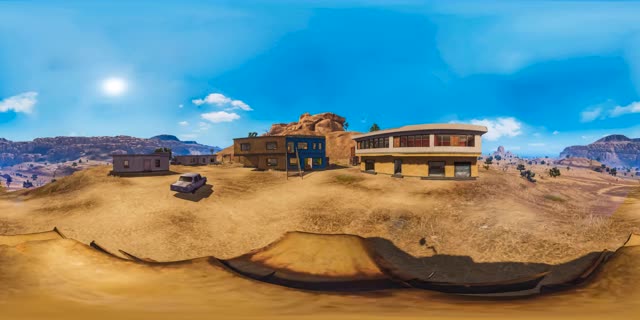 【和平精英】游戏内拍摄的全景风光，沙漠之旅